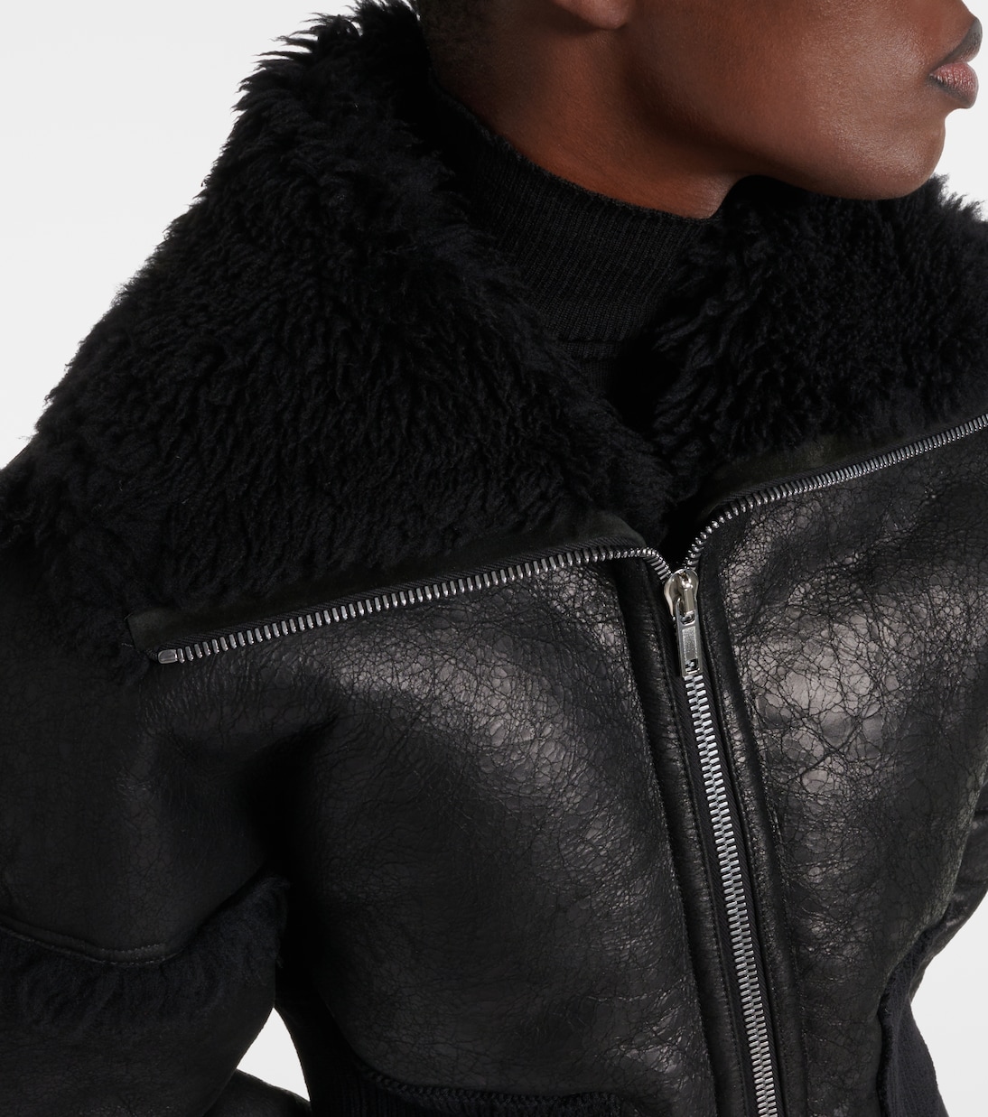 Veste Flight raccourcie en cuir | Rick Owens