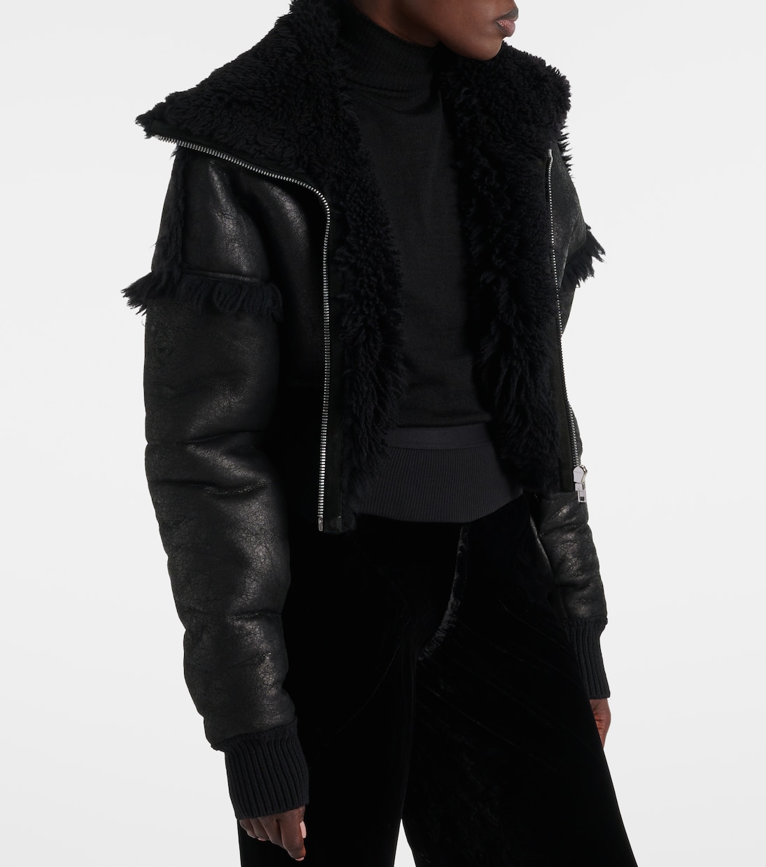 Veste Flight raccourcie en cuir | Rick Owens