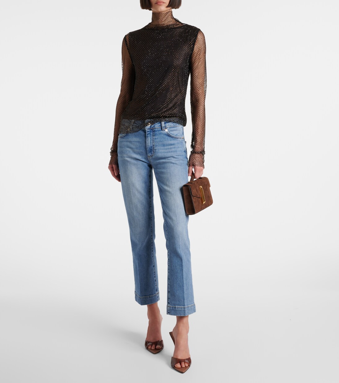 Schermo low-rise cropped bootcut jeans | Sportmax