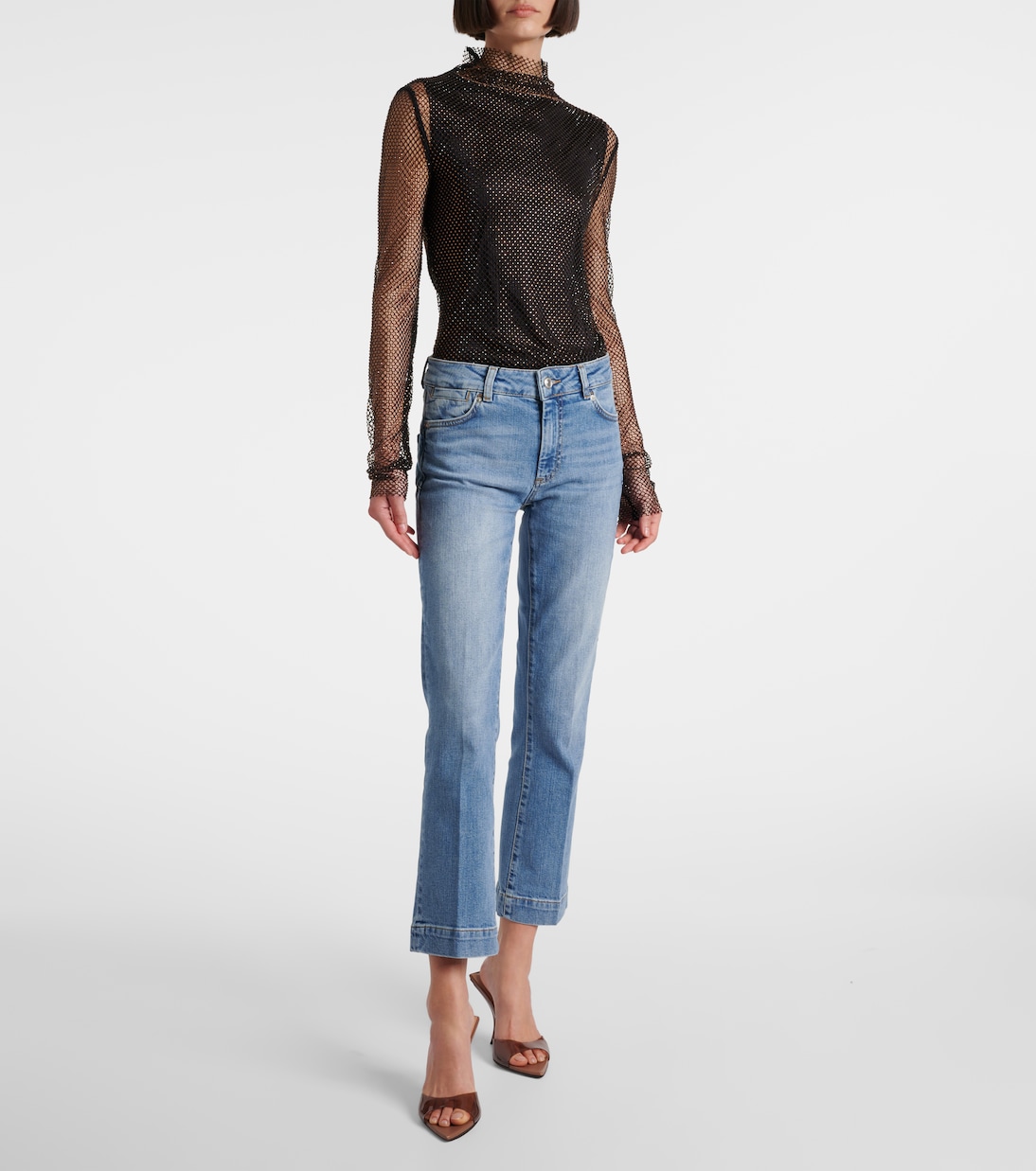 Schermo low-rise cropped bootcut jeans | Sportmax