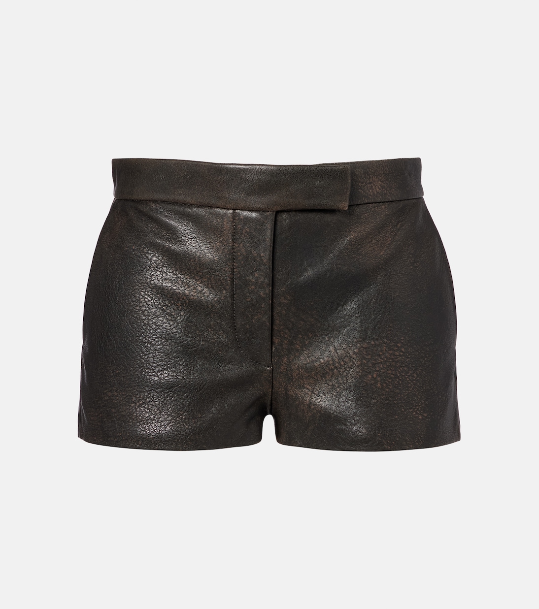 Short à taille basse en cuir  | Alex Perry
