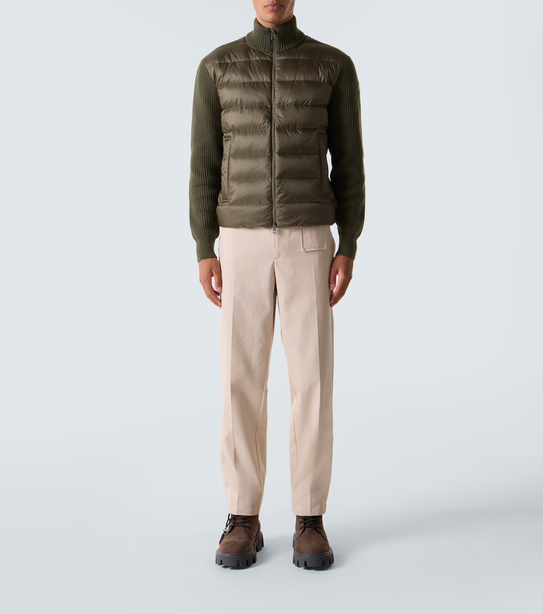 Down-paneled wool and cashmere jacket | Moncler