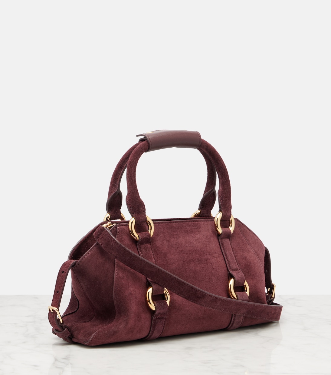 Farringdon Small suede tote bag | McQueen