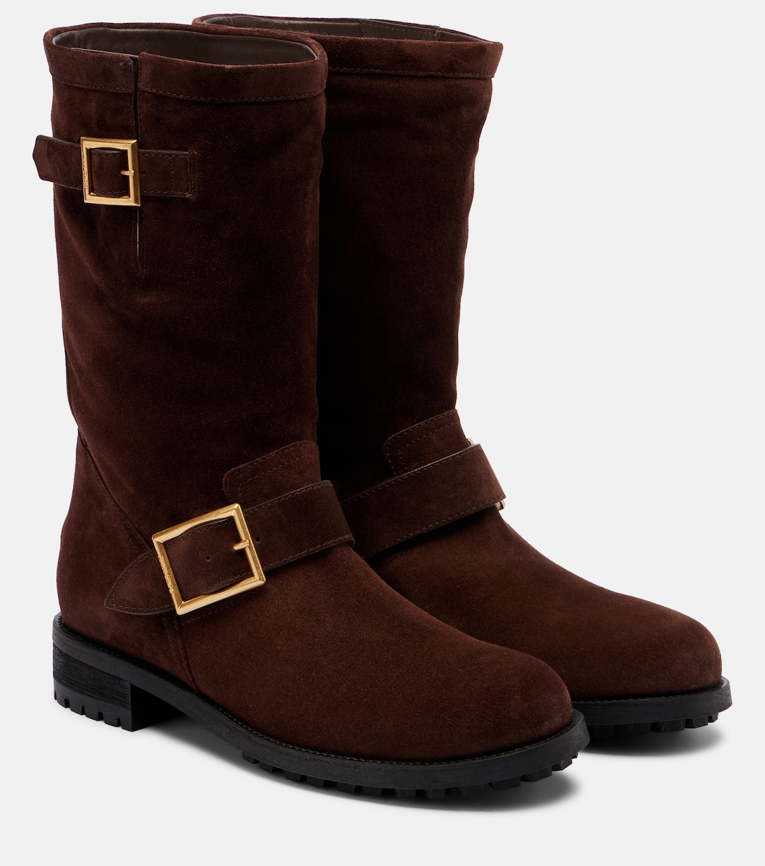 Biker suede mid-calf boots | Jimmy Choo