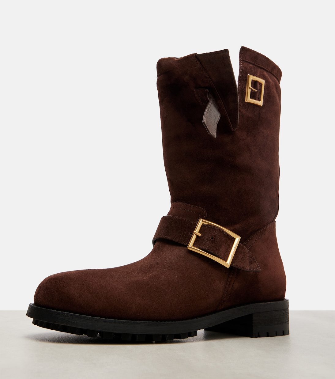 Biker suede mid-calf boots | Jimmy Choo
