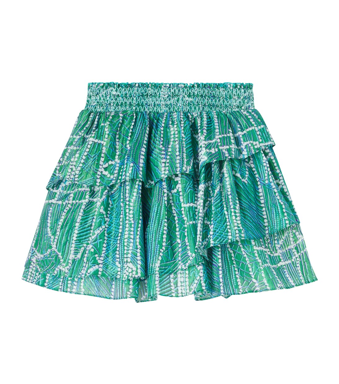 Lilas printed ruffled cotton-blend skirt | Poupette St Barth Kids