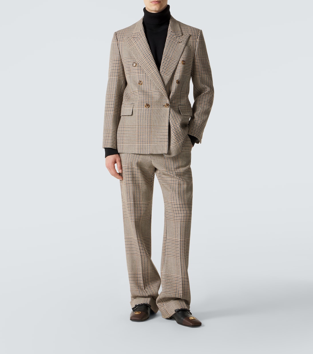 Prince of Wales check virgin wool blazer | Valentino