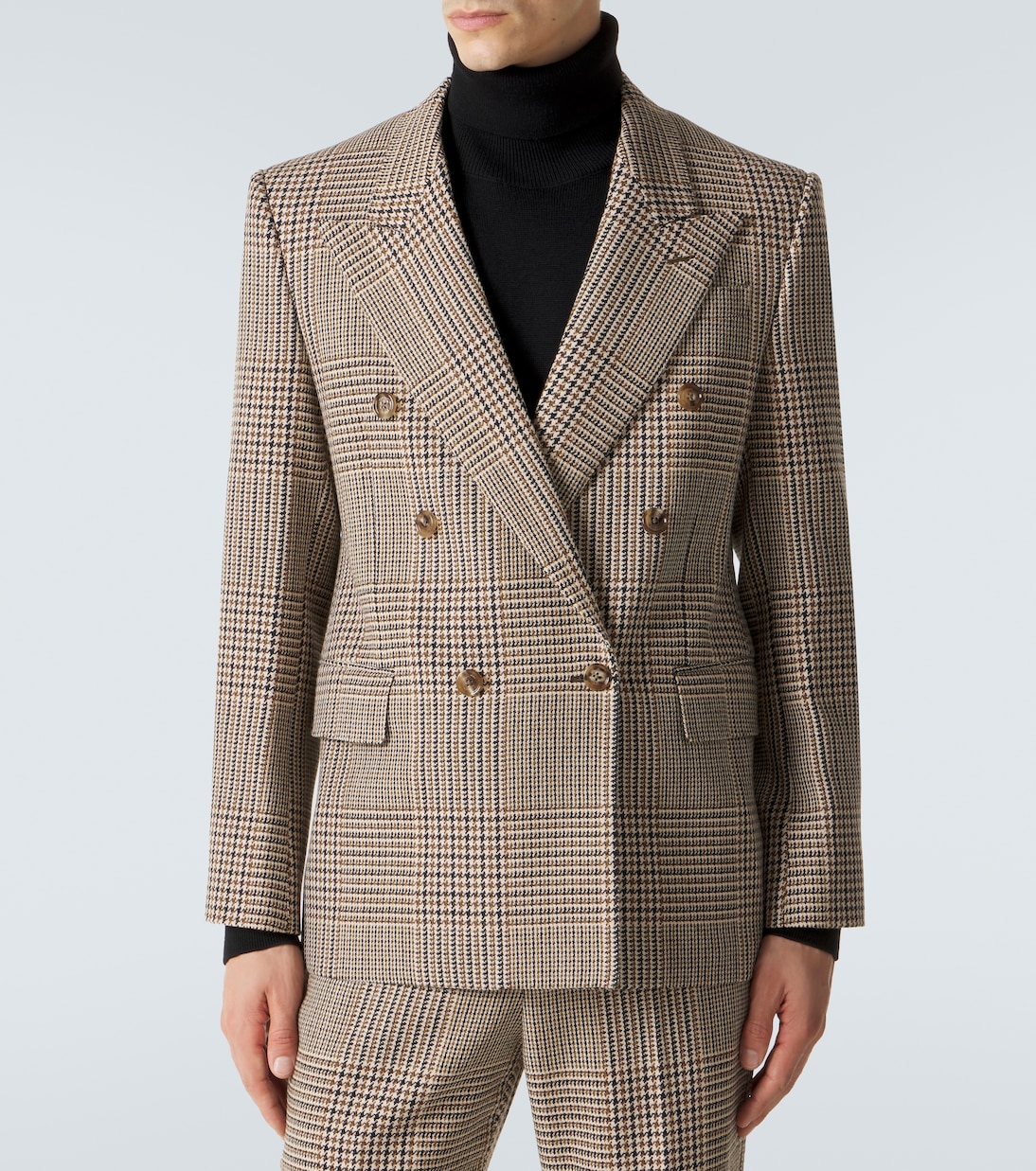 Prince of Wales check virgin wool blazer | Valentino