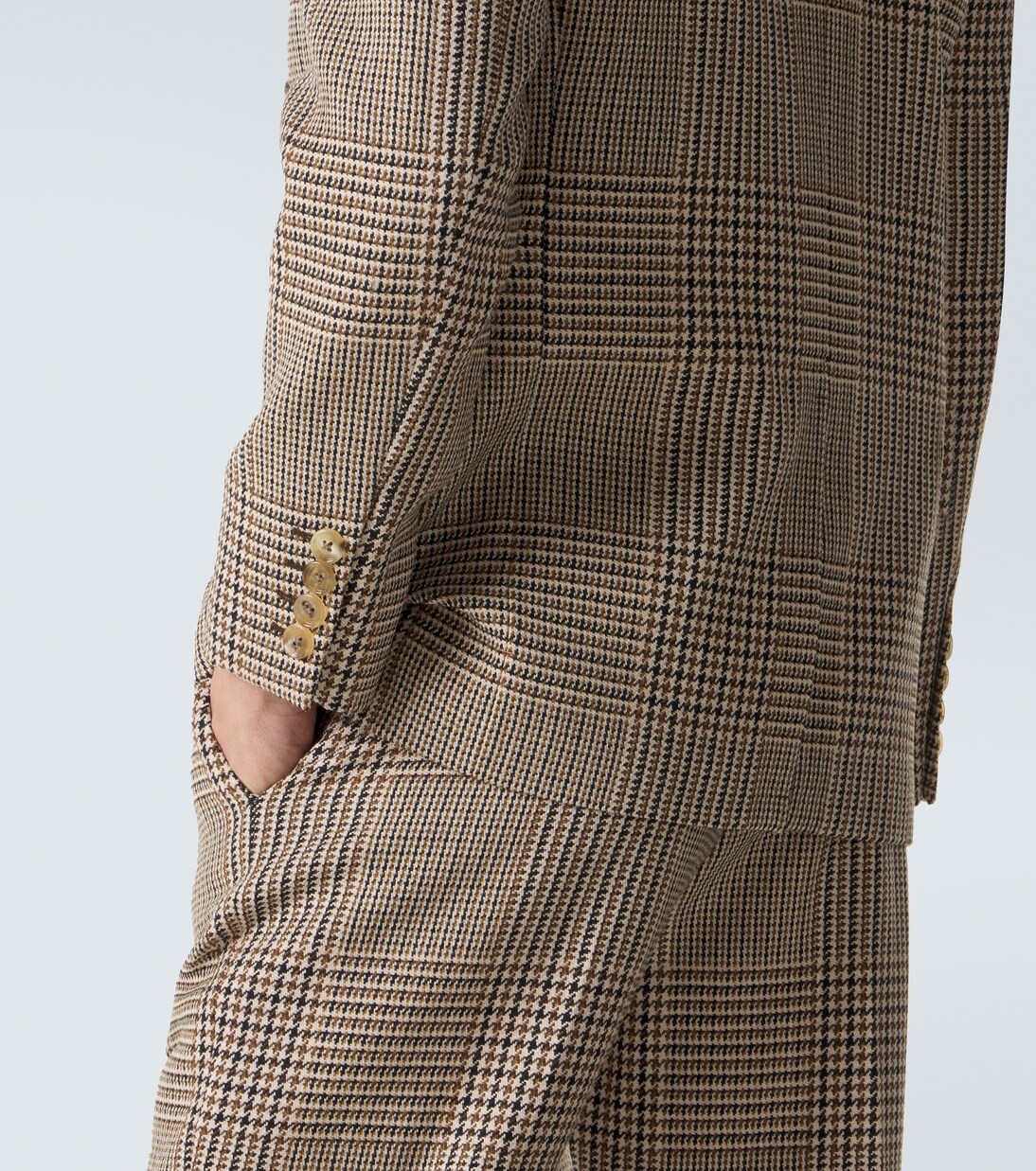 Prince of Wales check virgin wool blazer | Valentino