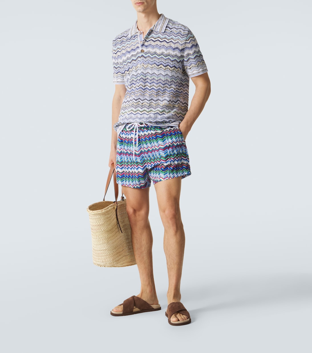Zigzag cotton polo shirt | Missoni