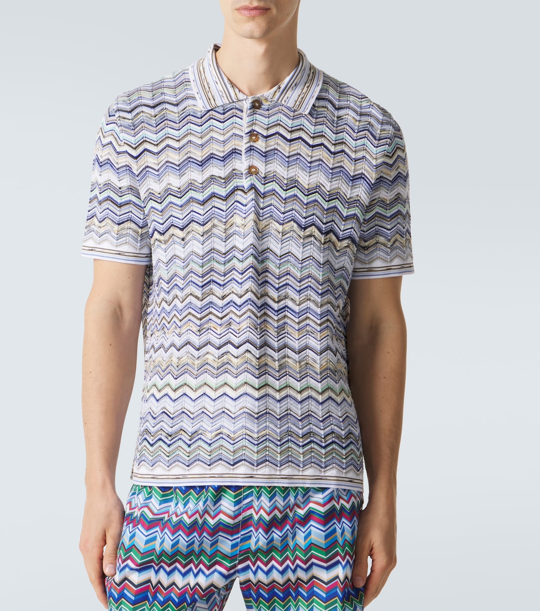 Zigzag cotton polo shirt | Missoni