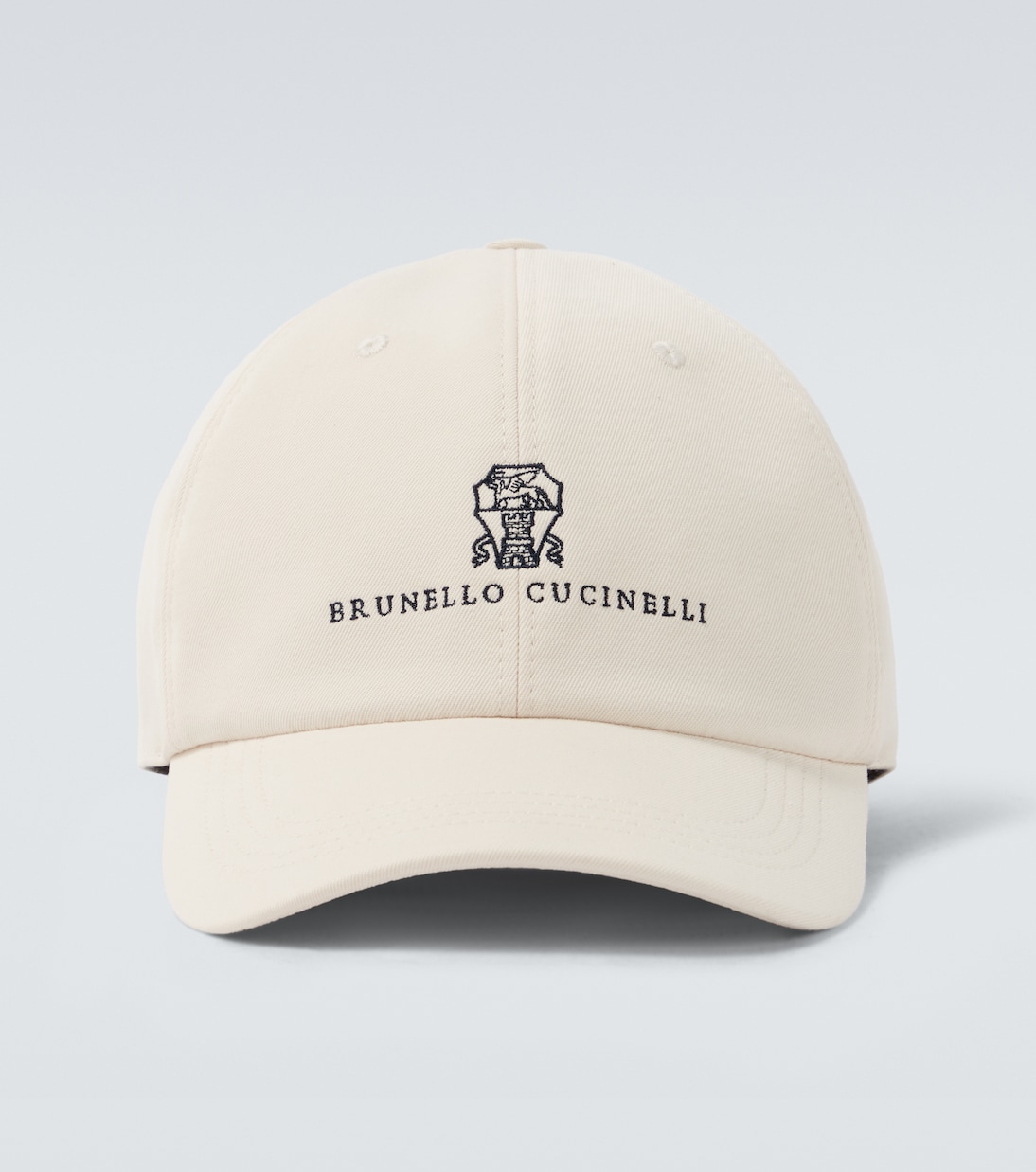 Gorra en gabardina de algodón con logo | Brunello Cucinelli