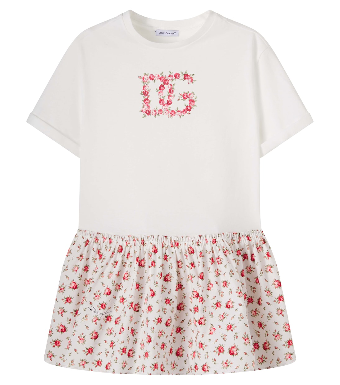 DG floral cotton dress | Dolce&Gabbana Kids