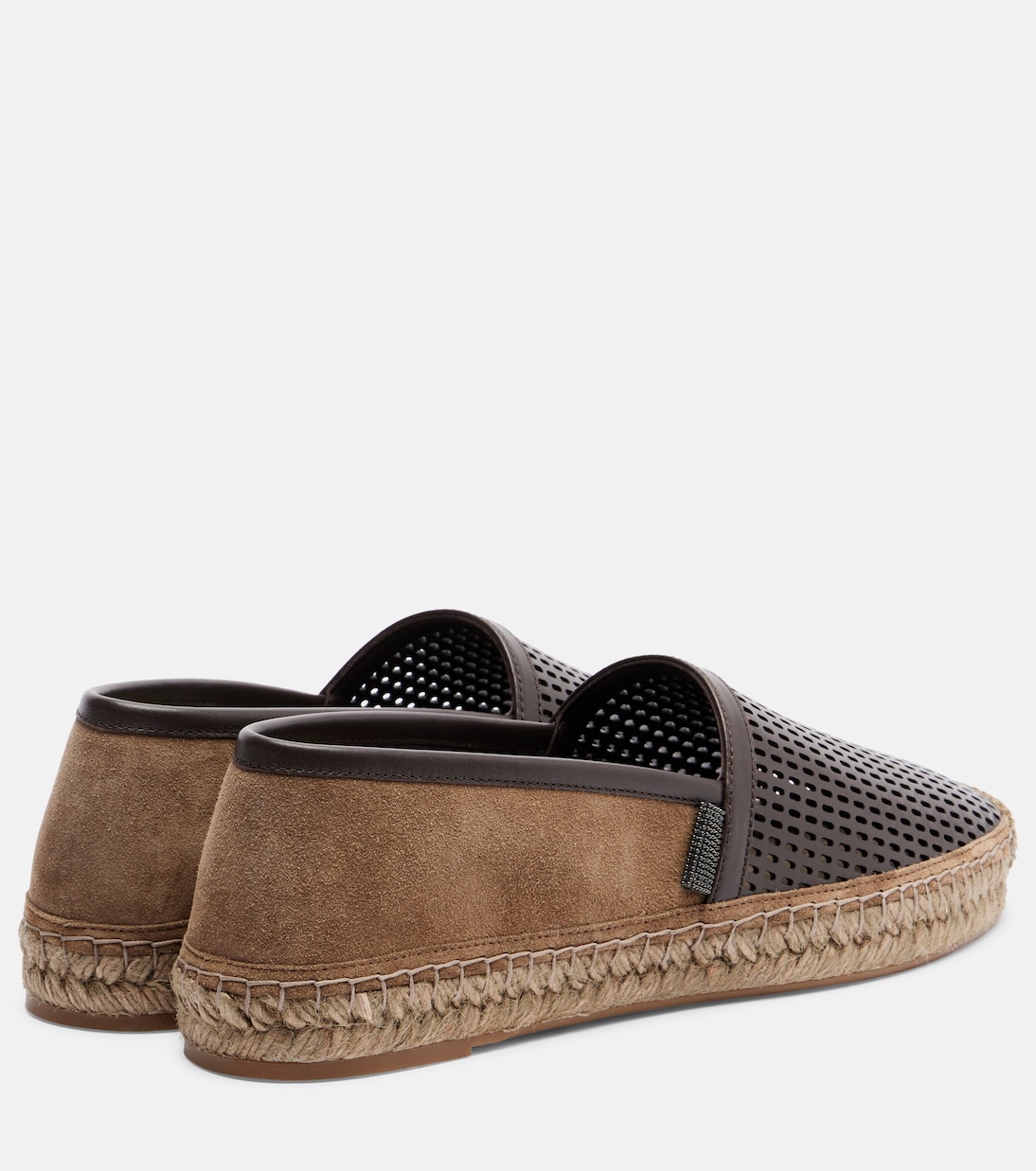 Monili leather and suede espadrilles | Brunello Cucinelli