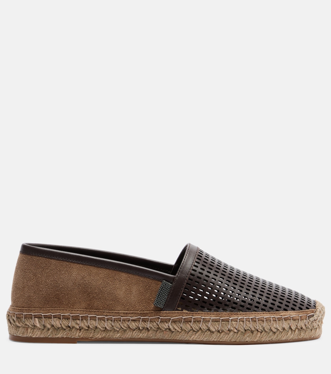 Monili leather and suede espadrilles | Brunello Cucinelli