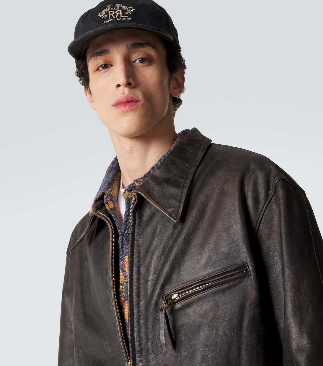 Baseballcap aus Twill mit Leder | RRL