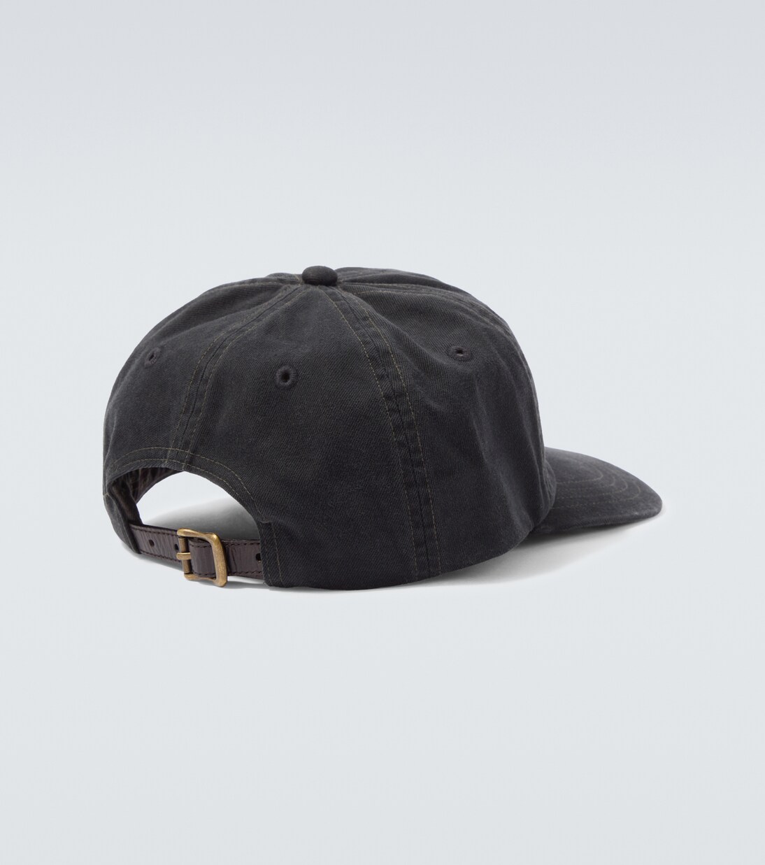 Logo leather-trimmed twill baseball cap | RRL