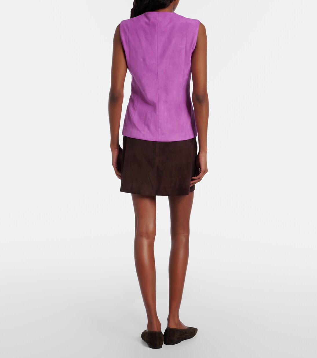 Mini-jupe Lucie 22 en daim | Stouls