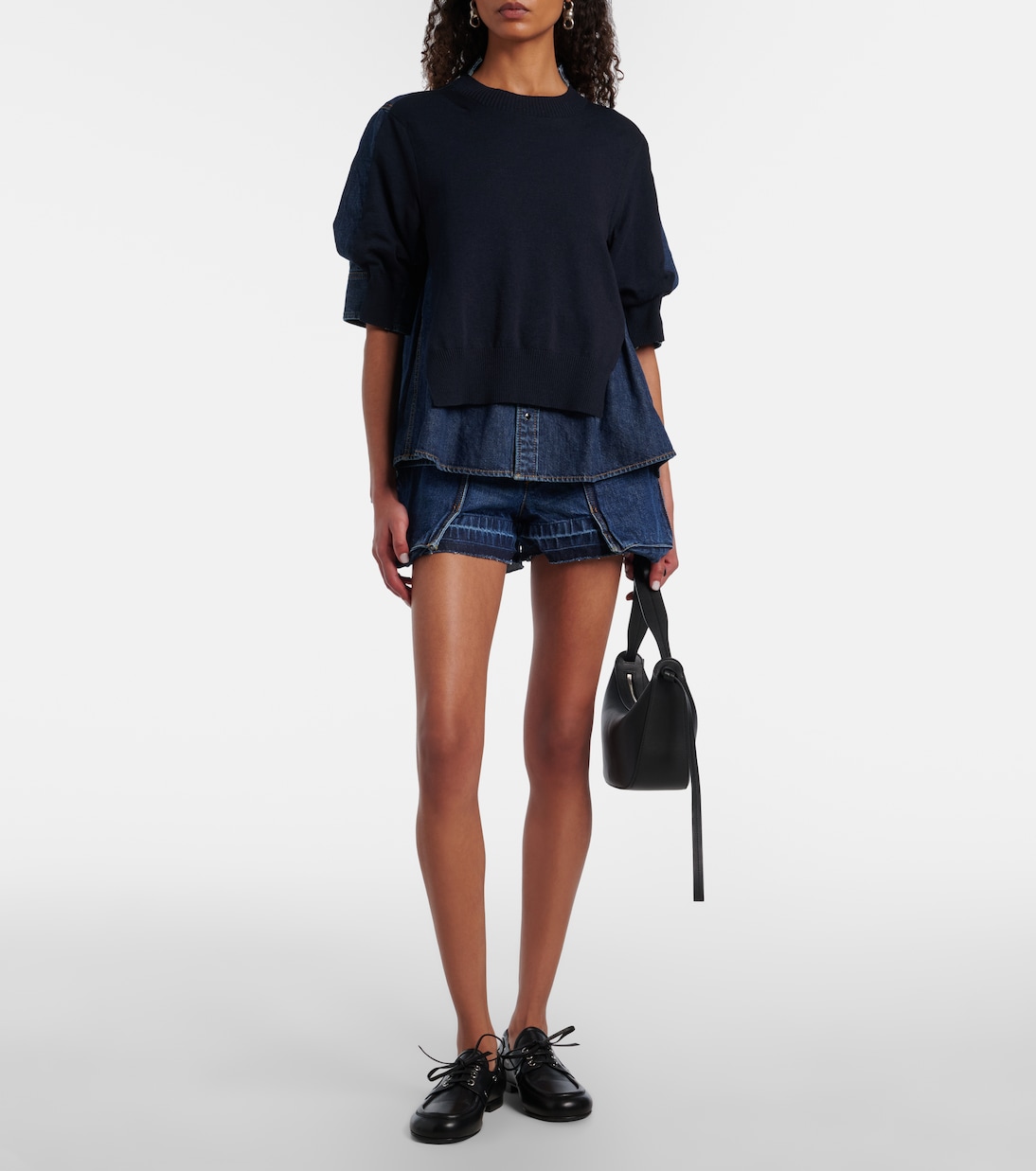 Layered denim shirt | Sacai