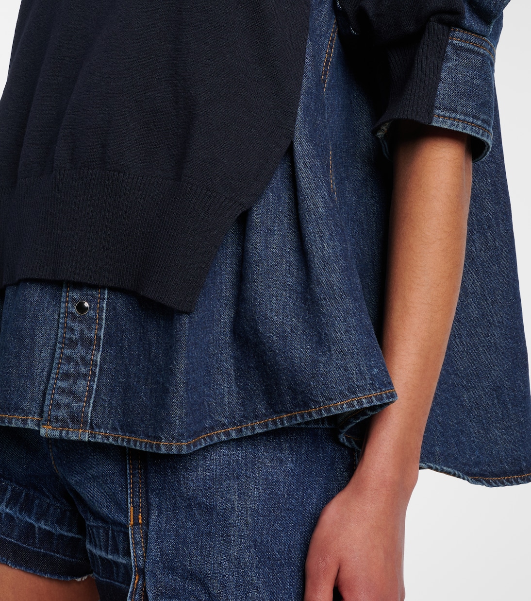 Layered denim shirt | Sacai