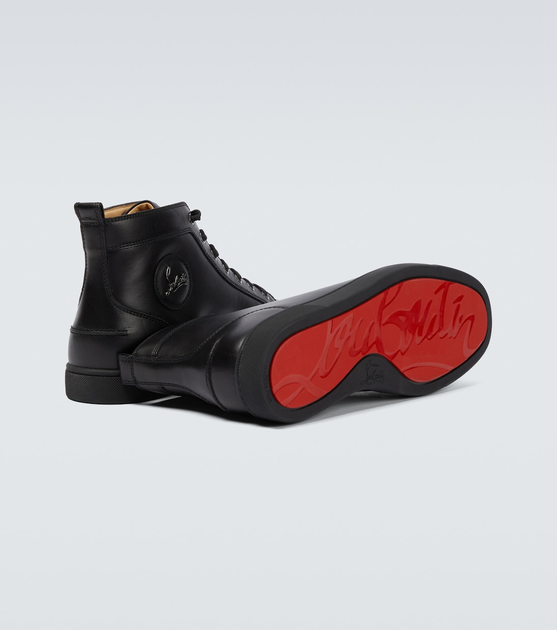 Louboutin mens black high tops online