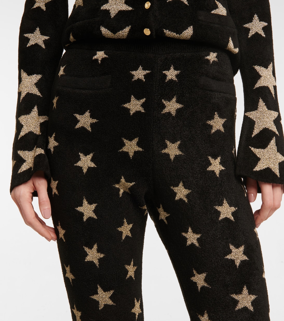 Pantaloni flared in jersey a vita alta | Rabanne