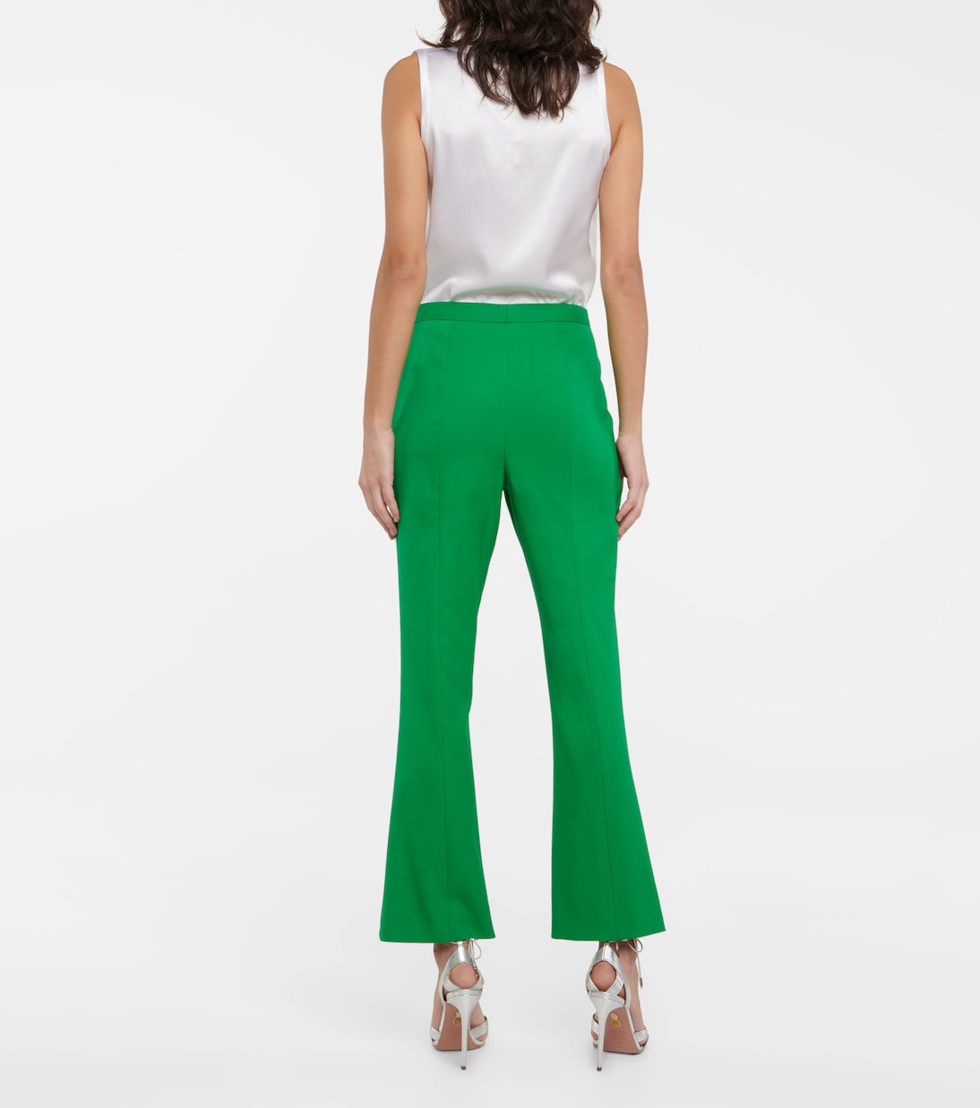Wool twill flare pants | Oscar de la Renta