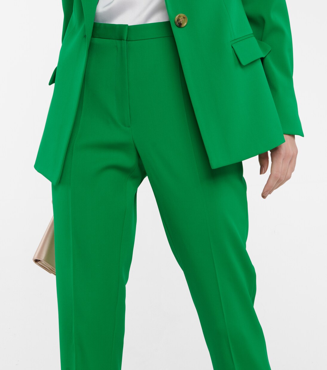Wool twill flare pants | Oscar de la Renta