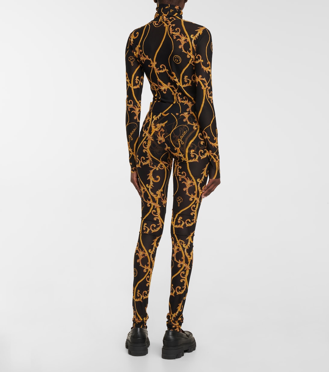 Legging à taille haute imprimé | Ganni