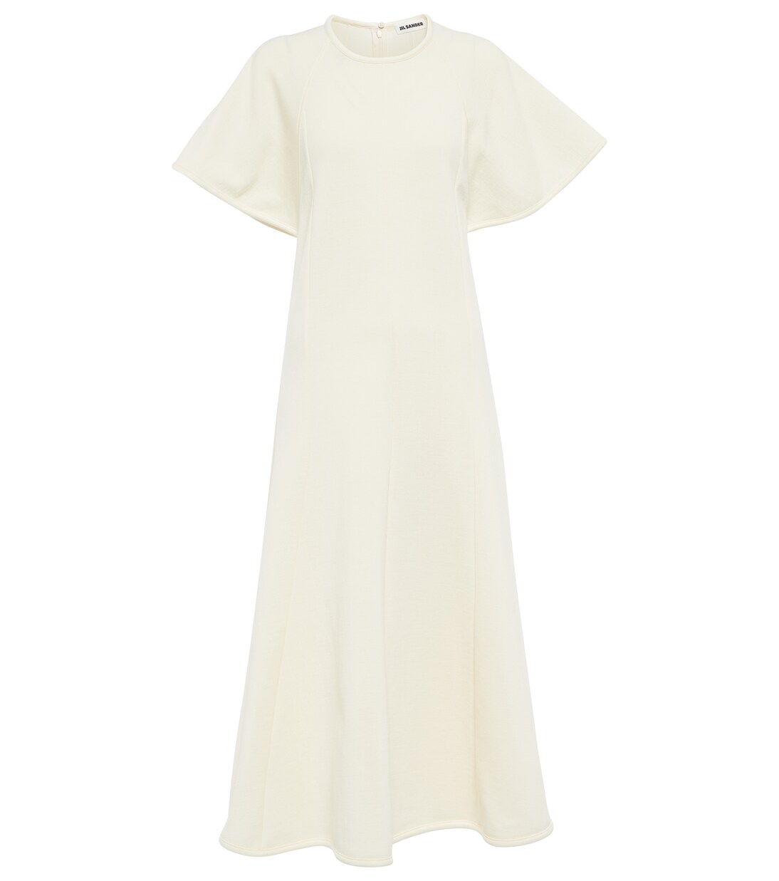 Cotton-blend crêpe midi dress | Jil Sander