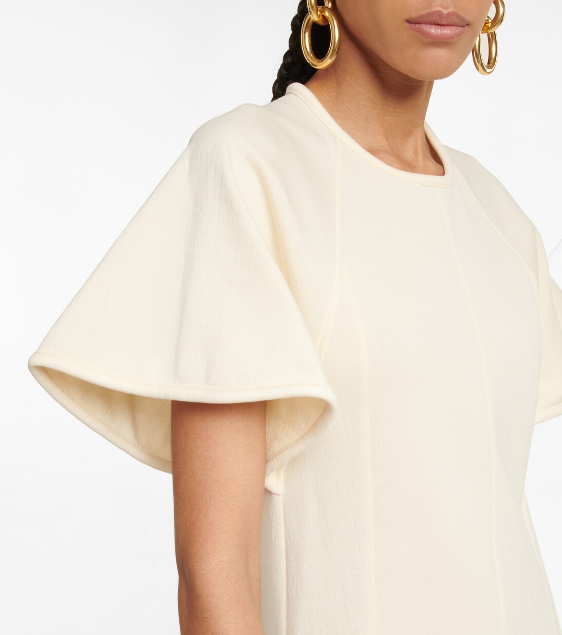 Cotton-blend crêpe midi dress | Jil Sander