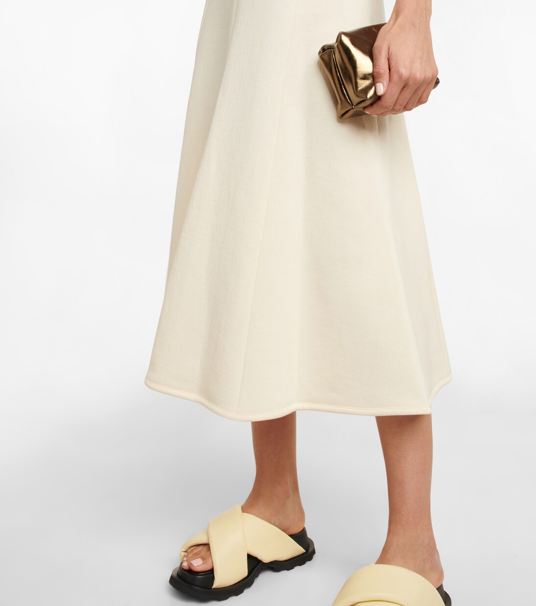 Cotton-blend crêpe midi dress | Jil Sander