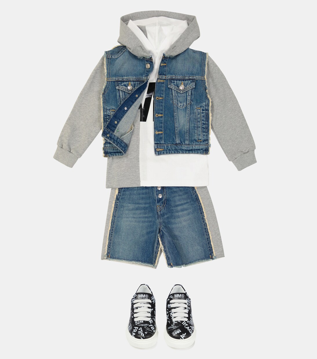 Bedruckte Sneakers aus Leder | MM6 Maison Margiela Kids
