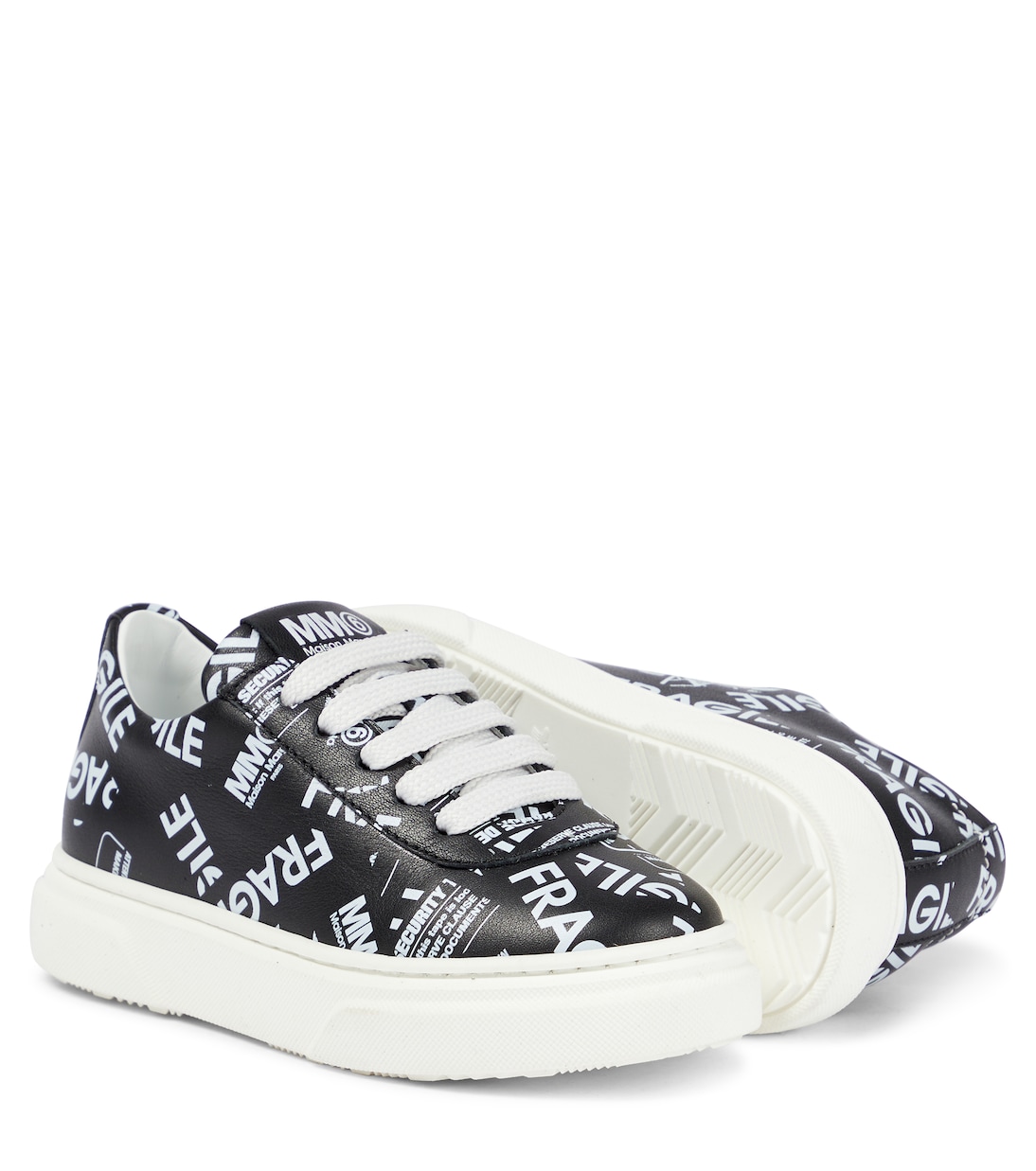 Bedruckte Sneakers aus Leder | MM6 Maison Margiela Kids