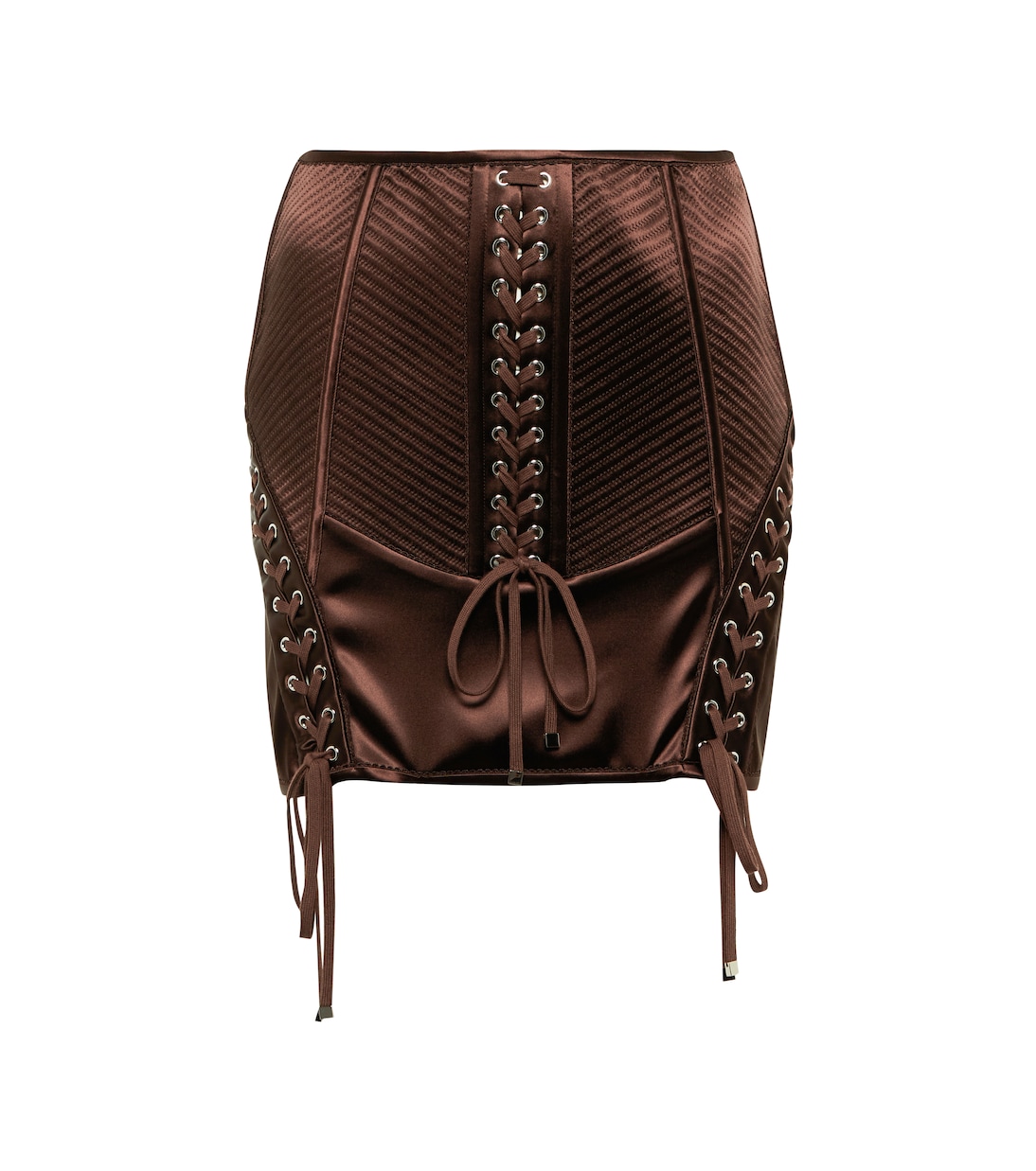 Minifalda de satén de tiro alto | Dolce&Gabbana