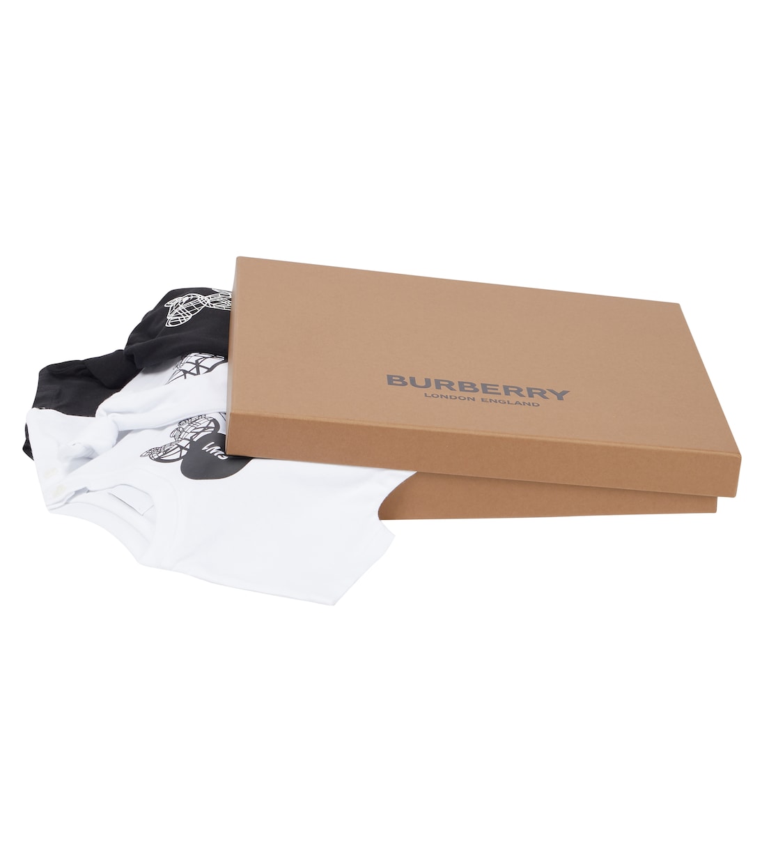 Baby set of 2 cotton-blend bodysuit and beanies | Burberry Kids
