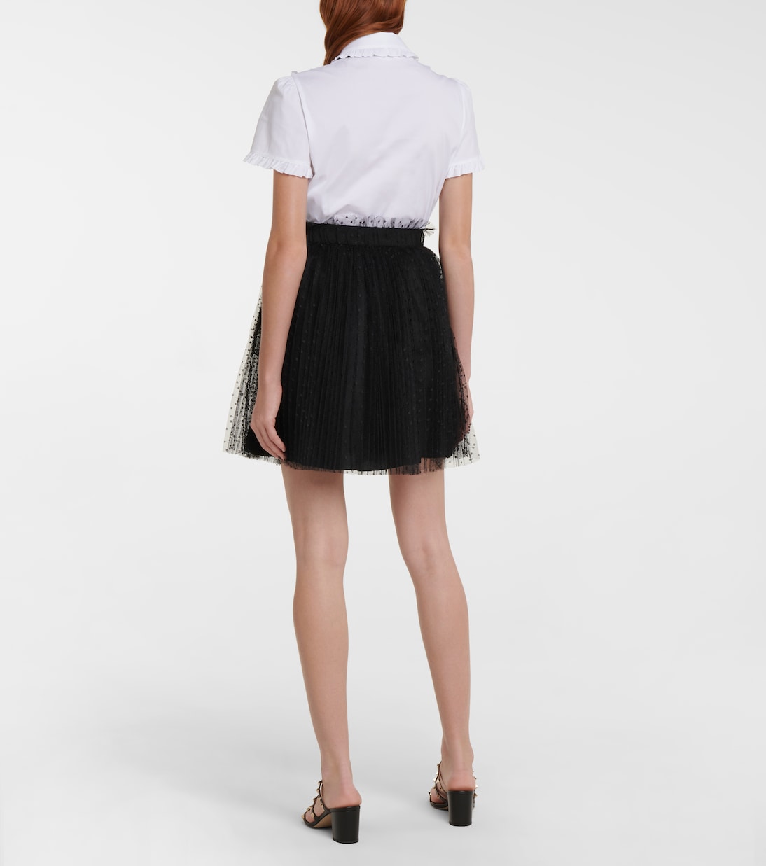 Minigonna in tulle point d'esprit | REDValentino