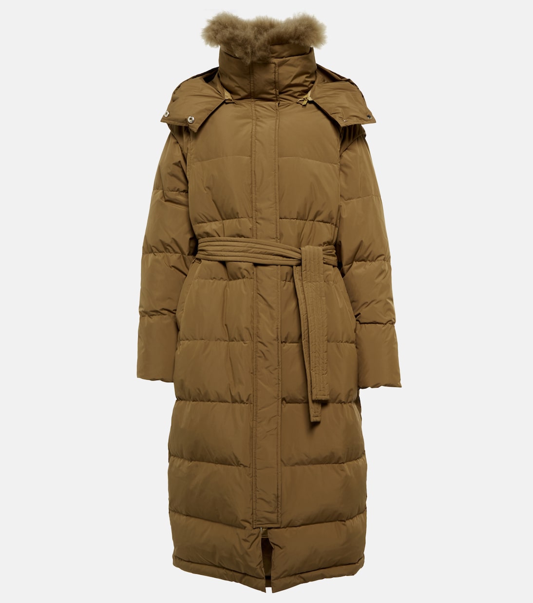 Shearling-trimmed down coat | Yves Salomon
