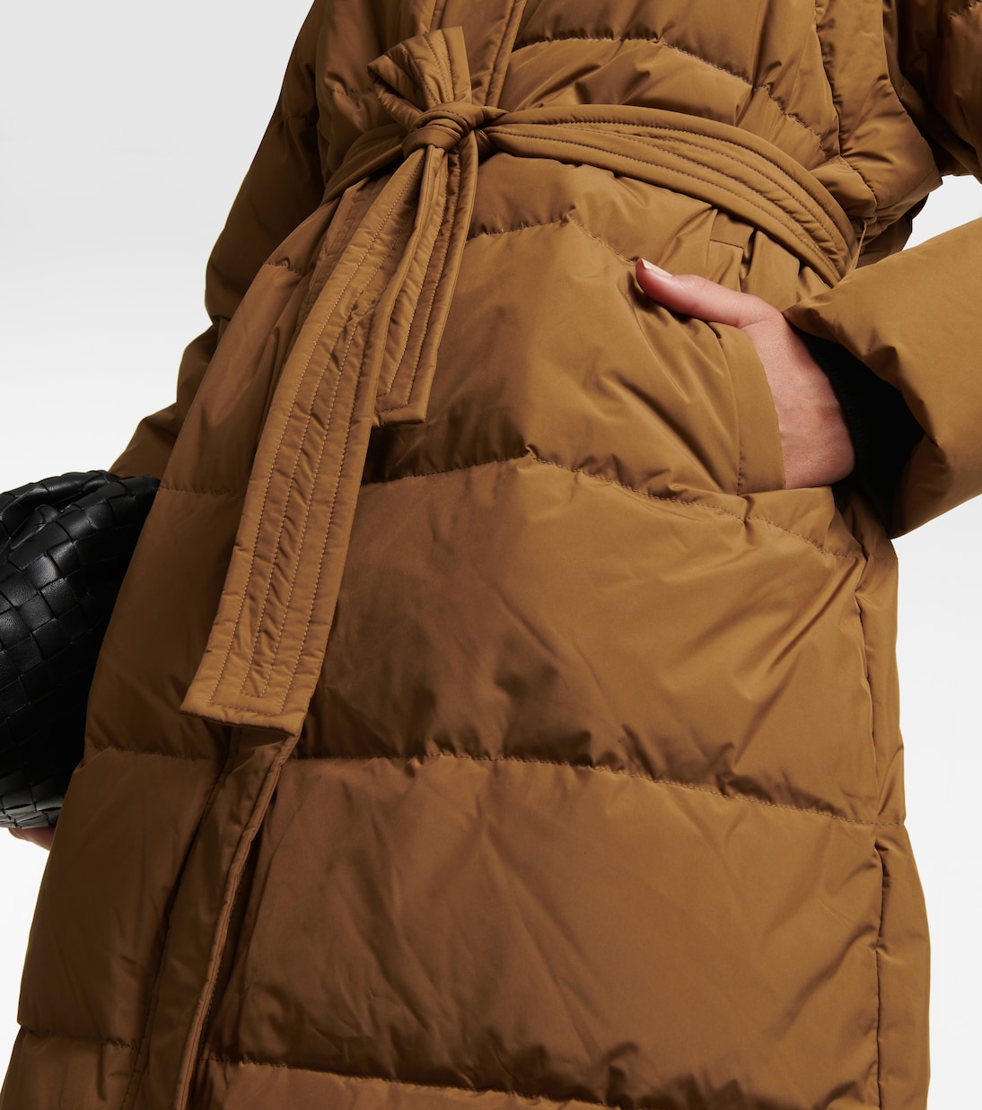 Shearling-trimmed down coat | Yves Salomon