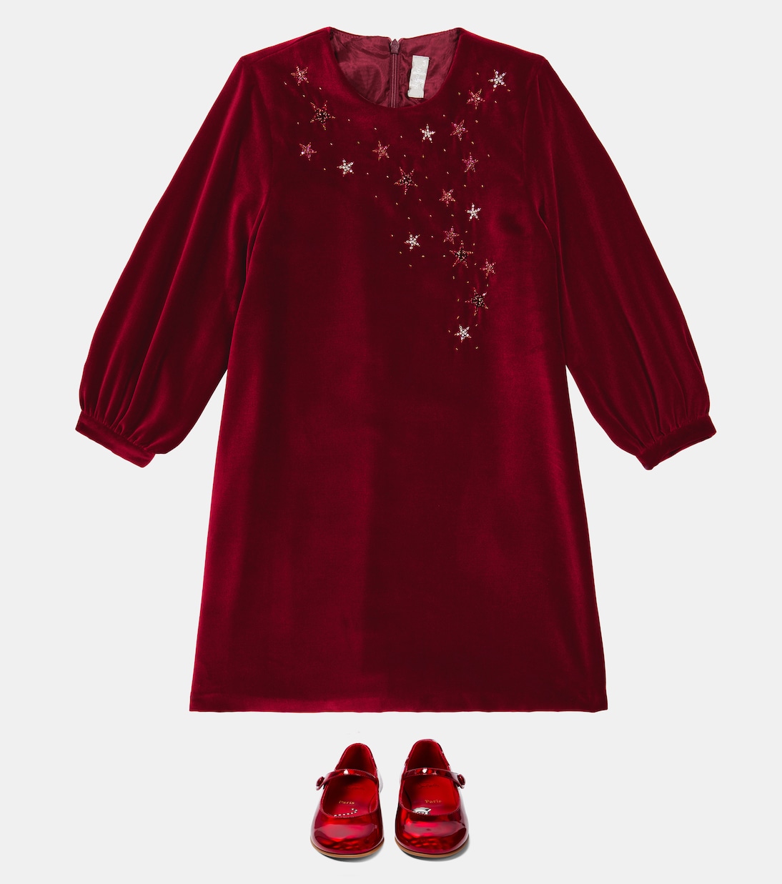 Verziertes Kleid aus Samt | Il Gufo