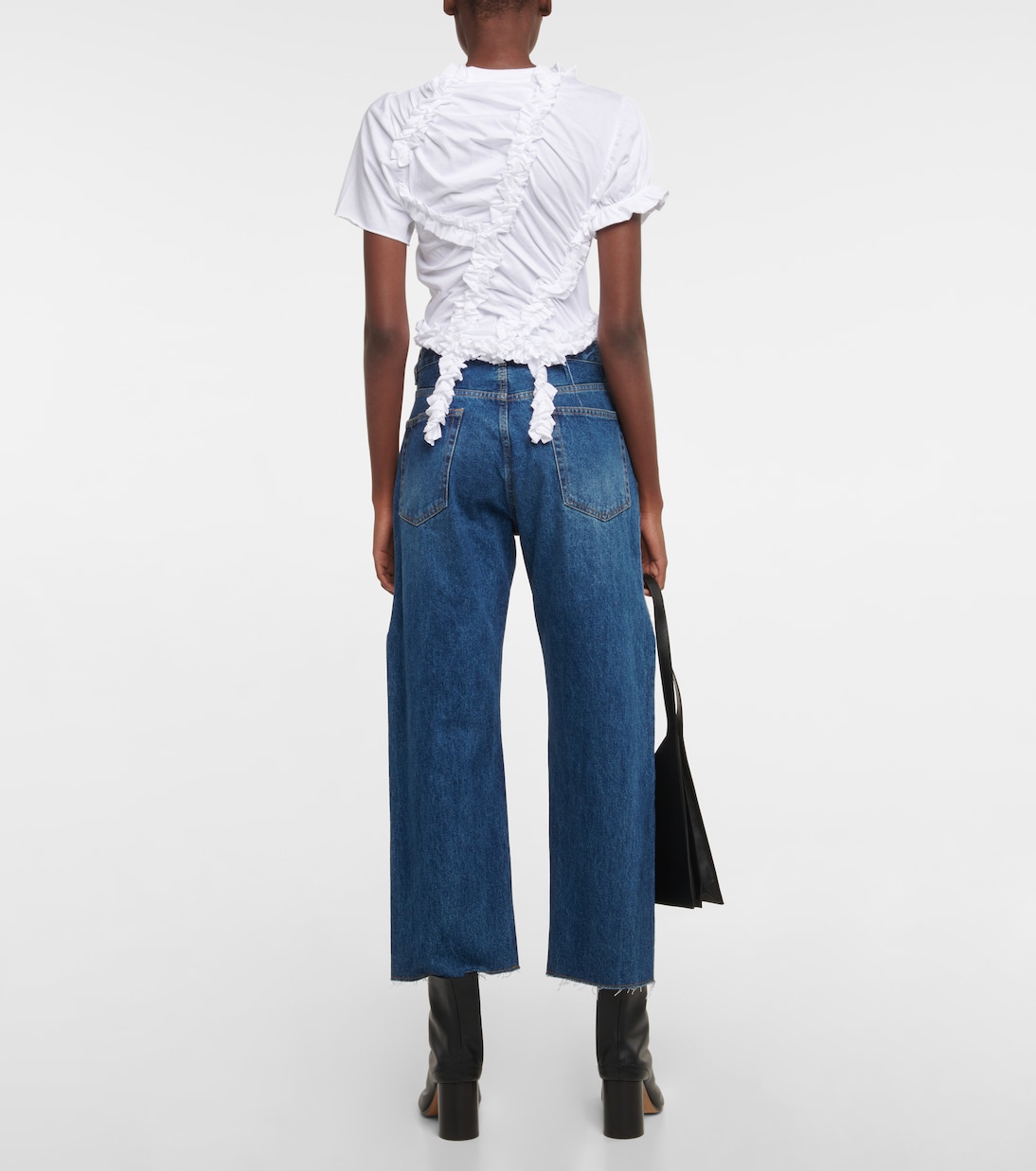 Ruffle-trimmed cotton top | MM6 Maison Margiela
