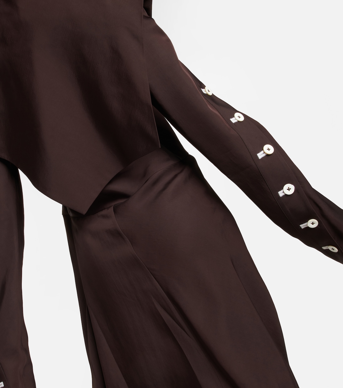 Mockneck padded taffeta mididress | Jil Sander