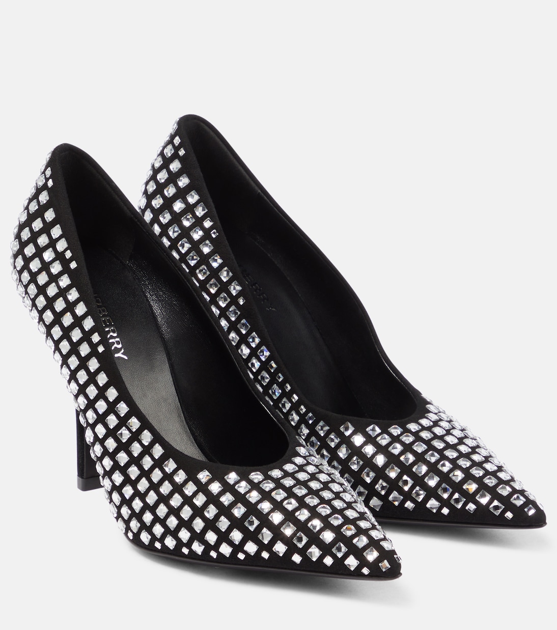 Crystal-embellished suede pumps | Burberry