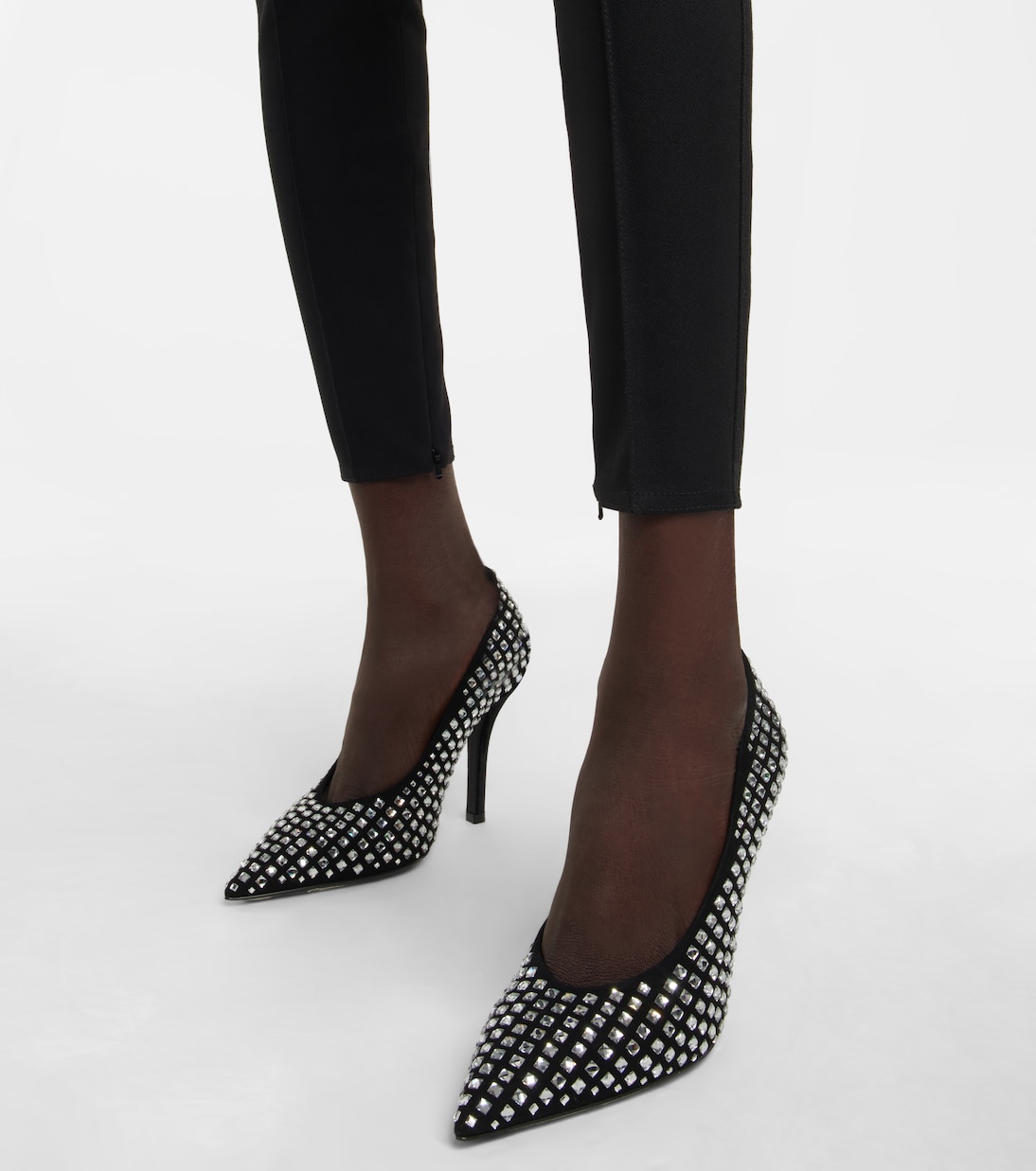 Crystal-embellished suede pumps | Burberry