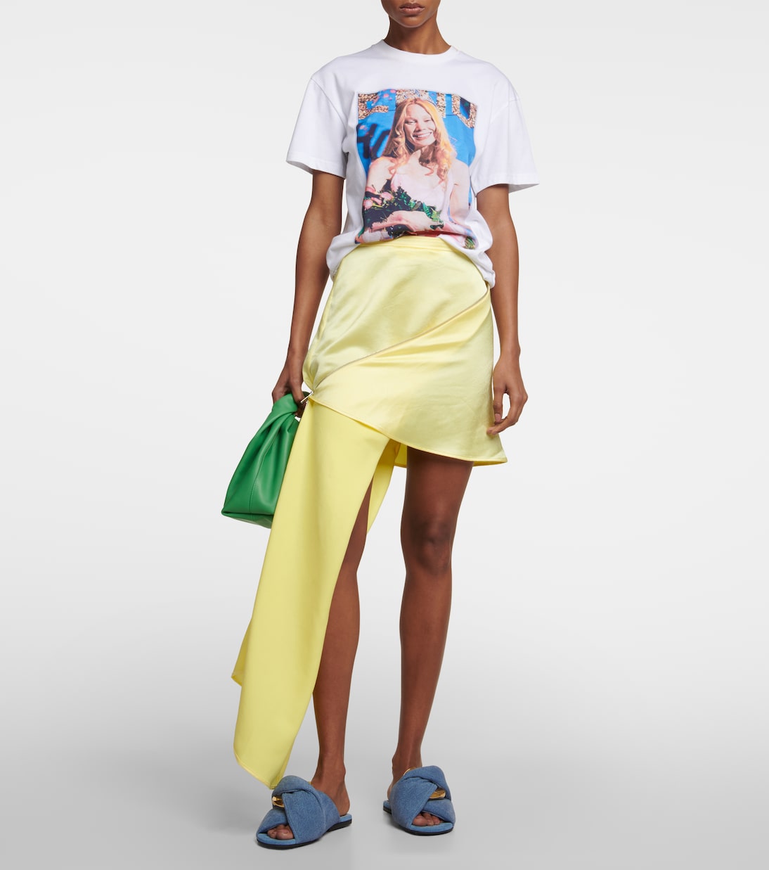 Minifalda asimétrica de crepé | JW Anderson