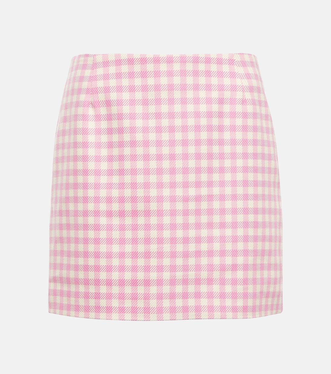 Gingham cotton and wool miniskirt | Ami Paris