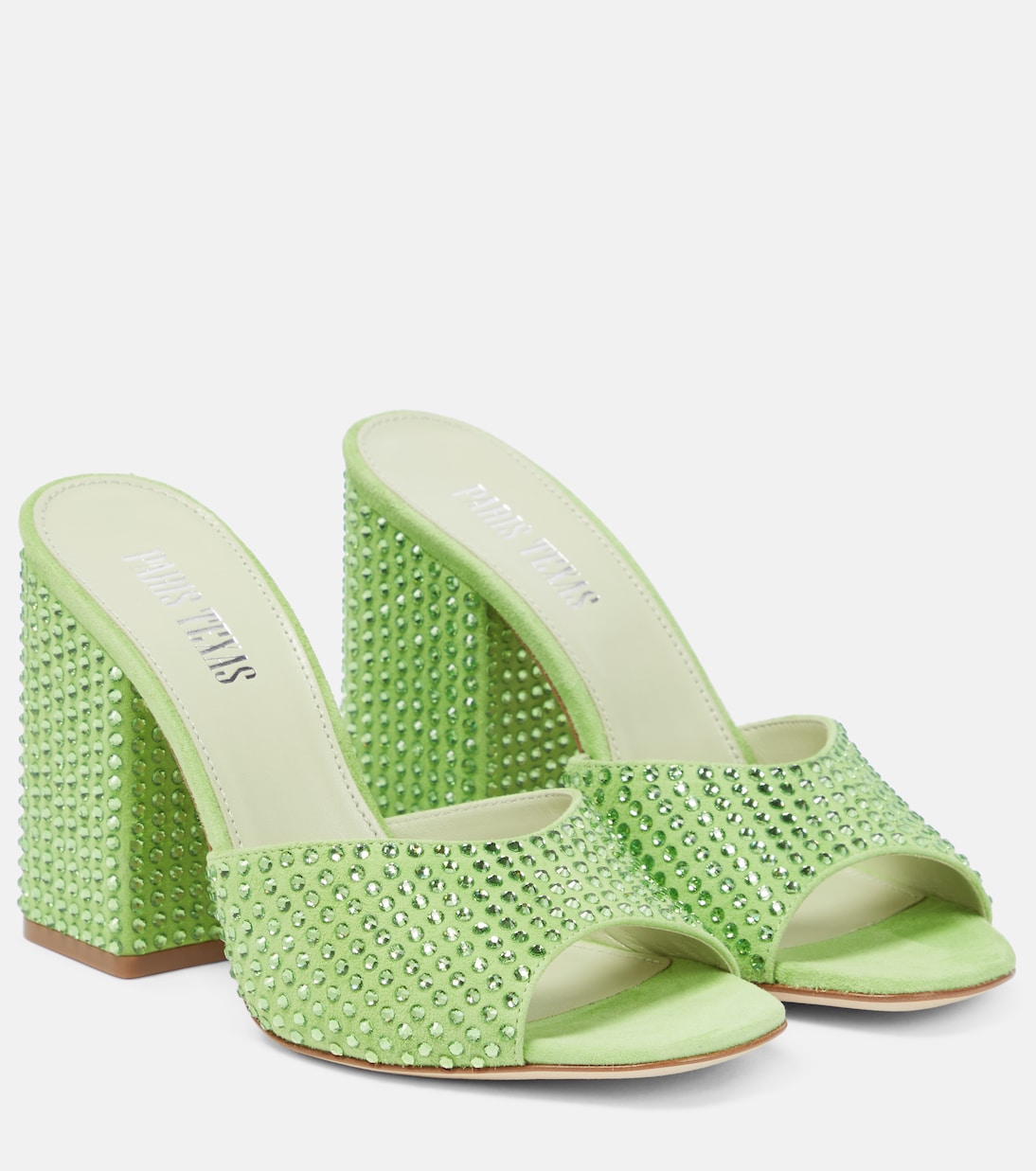 Holly Anja embellished suede mules | Paris Texas