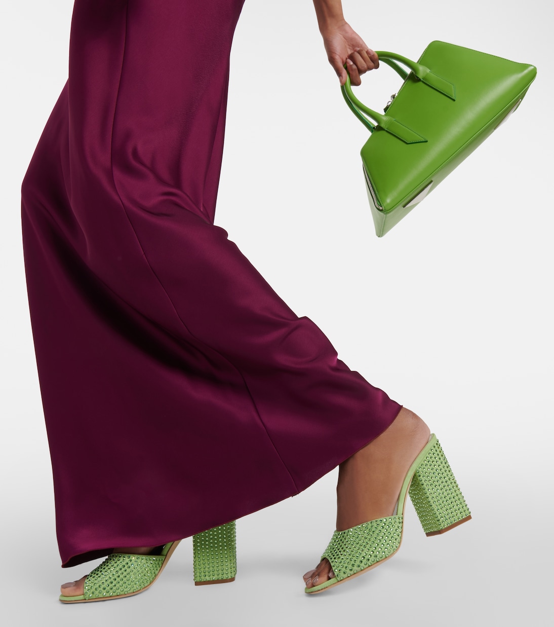 Holly Anja embellished suede mules | Paris Texas