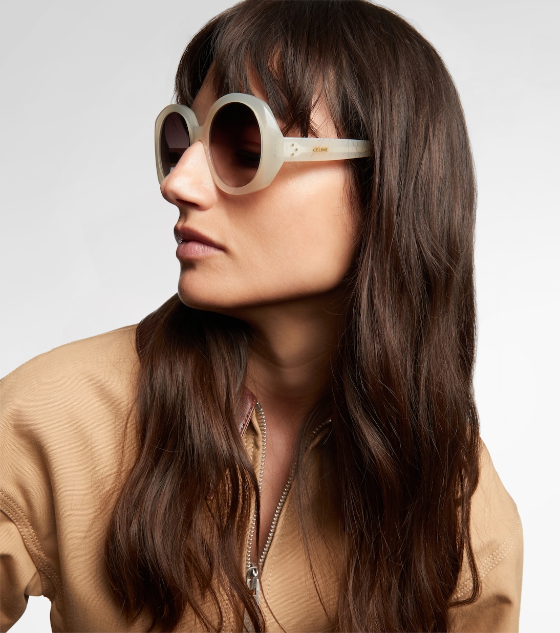 Occhiali da sole CELINE stile audace con montatura rotonda per giovani trendy
