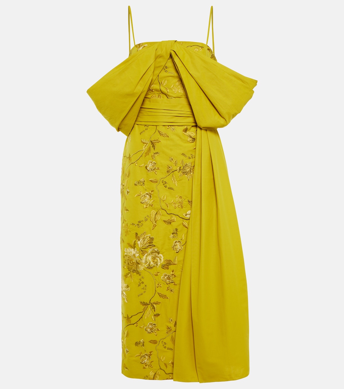 Robe longue Evora brodée en coton | Erdem